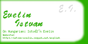 evelin istvan business card